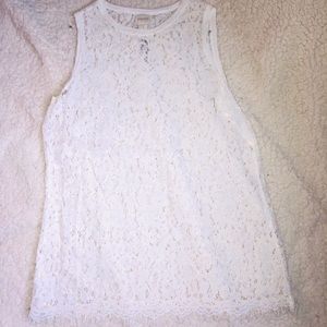 CHICOS White Lace Tank size 1 (M)